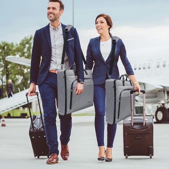 Garment Bag w Shoulder Strap a Hanging Suitcase for Men Women Business Travel - Picture 7 of 8